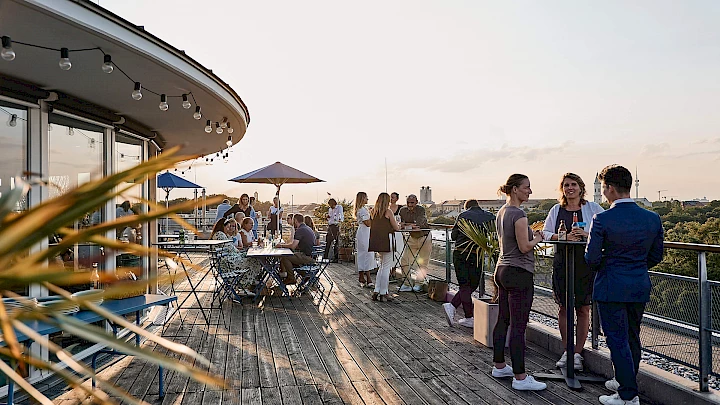 Business-Event in der Location Eisbach auf der Dachterrasse